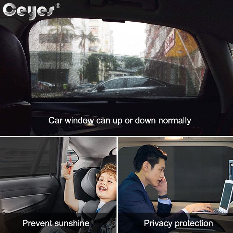 2 piezas Accesorios  para automóviles Parasol para automóviles Cortina de protección UV para ventanas laterales de malla para ventanas Películas de protección