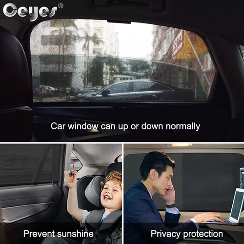 2 piezas Accesorios  para automóviles Parasol para automóviles Cortina de protección UV para ventanas laterales de malla para ventanas Películas de protección