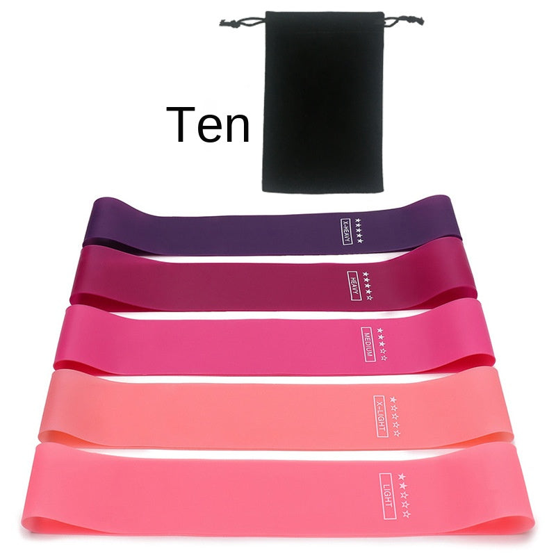 Bandas de resistencia de TPE de cinco piezas para sentadillas, levantamiento de glúteos, entrenamiento de piernas y brazos, modelado corporal y yoga. Bandas elásticas en bucle.