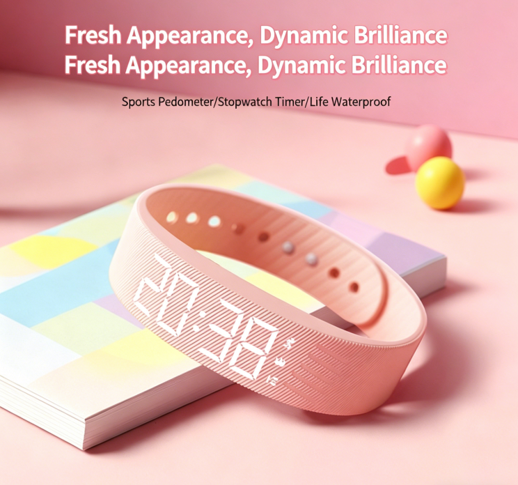 Reloj inteligente para estudiantes con contador de pasos, alarma por vibración, reloj digital multifunción, pulsera deportiva, resistente al agua, para mujer.