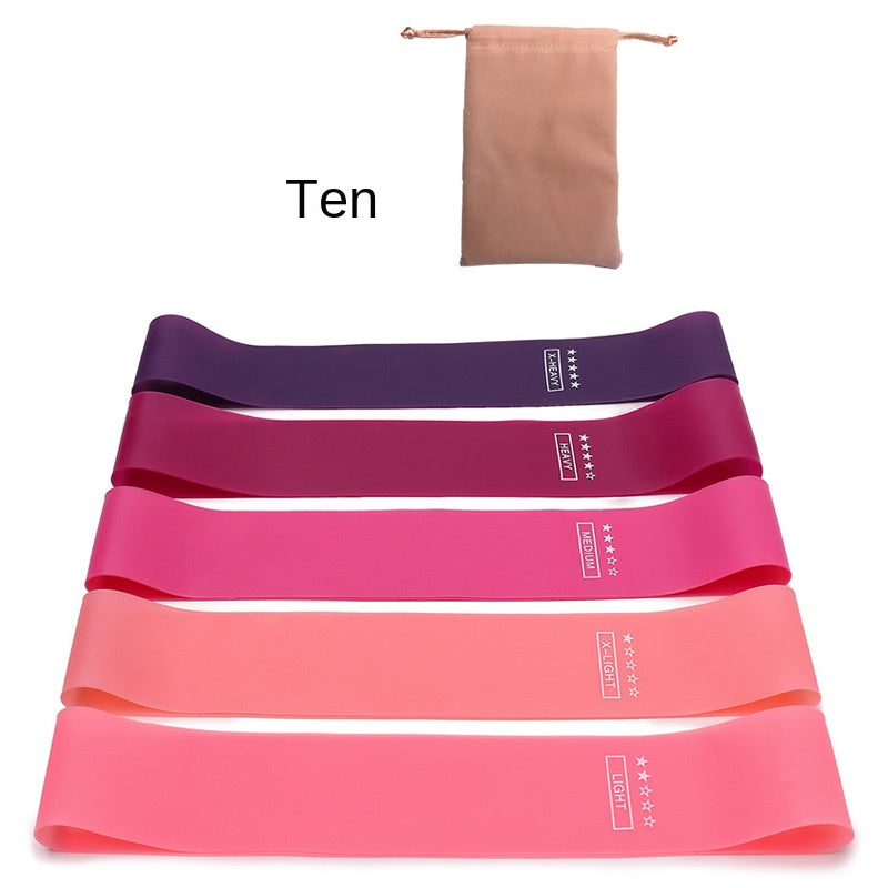 Bandas de resistencia de TPE de cinco piezas para sentadillas, levantamiento de glúteos, entrenamiento de piernas y brazos, modelado corporal y yoga. Bandas elásticas en bucle.