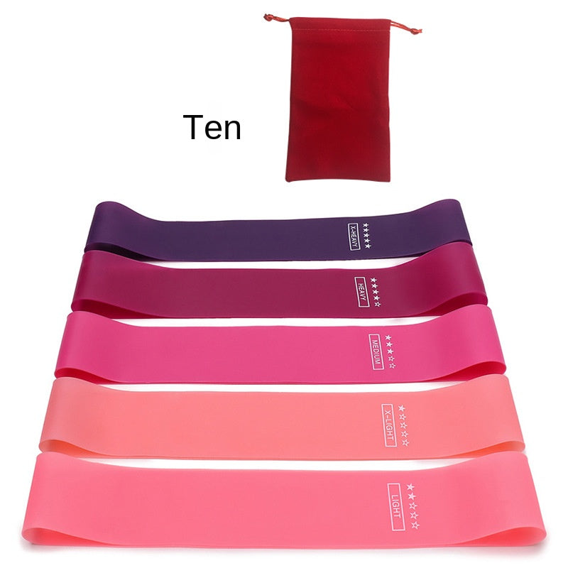 Bandas de resistencia de TPE de cinco piezas para sentadillas, levantamiento de glúteos, entrenamiento de piernas y brazos, modelado corporal y yoga. Bandas elásticas en bucle.