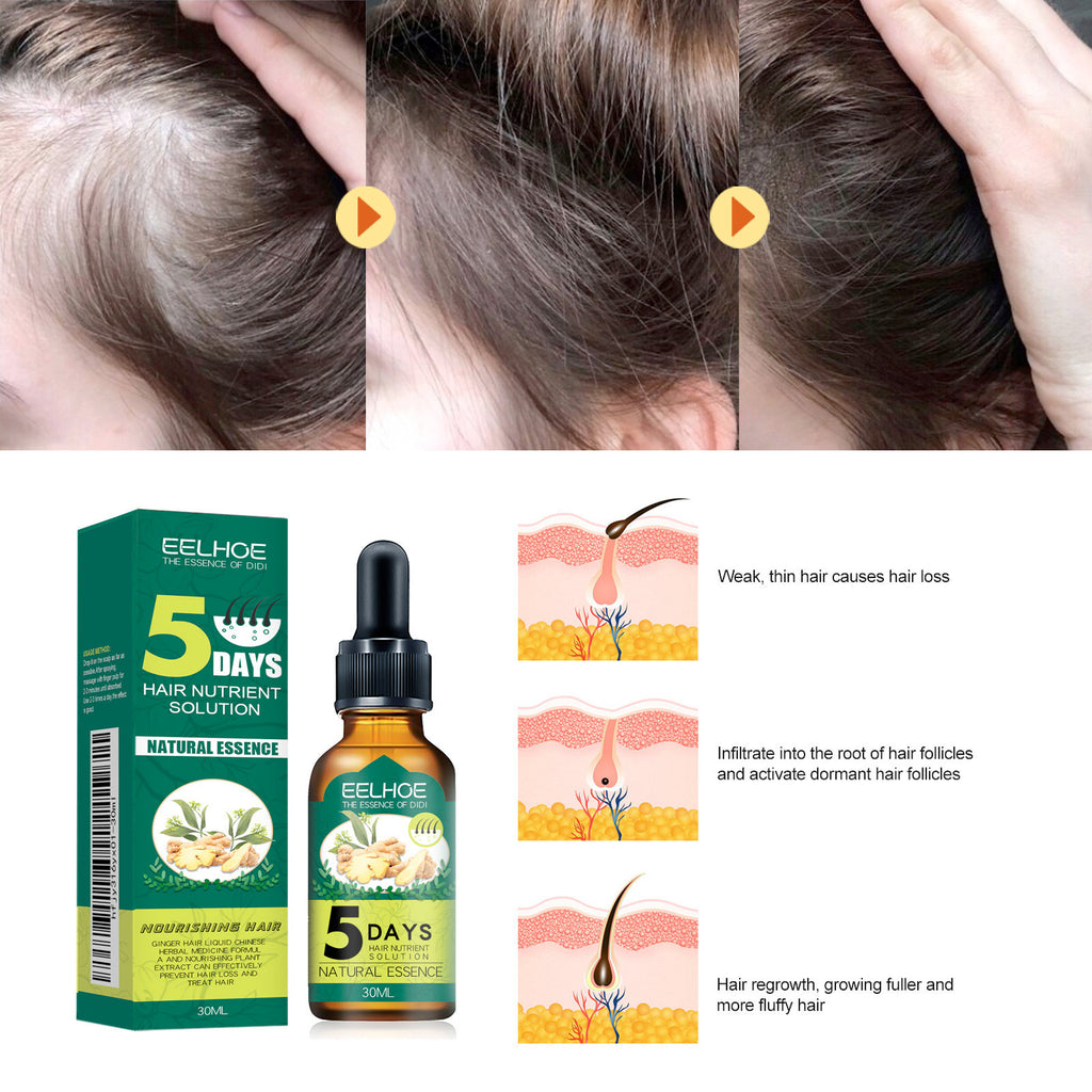 Aceite capilar de jengibre EELHOE, hidratante, suavizante, reparador, para cabello encrespado y dañado. Aceite esencial.