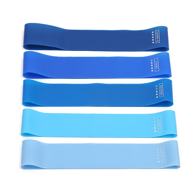 Bandas de resistencia de TPE de cinco piezas para sentadillas, levantamiento de glúteos, entrenamiento de piernas y brazos, modelado corporal y yoga. Bandas elásticas en bucle.