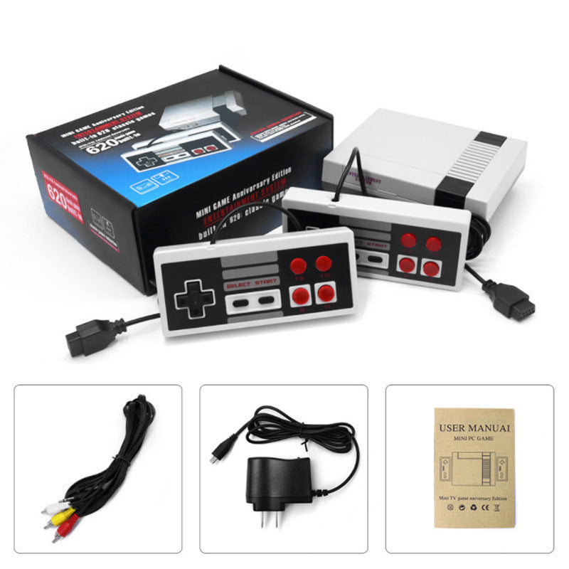 Consola de juegos de TV todo en uno NES620 para dos jugadores, roja y blanca, de 8 bits, para uso doméstico. 620 juegos clasicos.