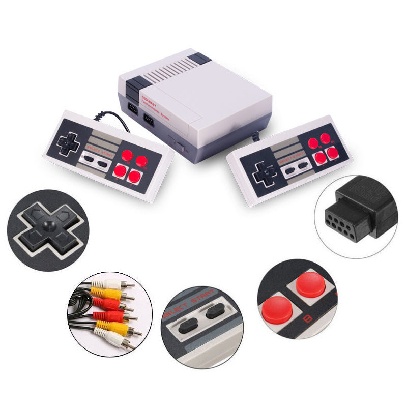 Consola de juegos de TV todo en uno NES620 para dos jugadores, roja y blanca, de 8 bits, para uso doméstico. 620 juegos clasicos.