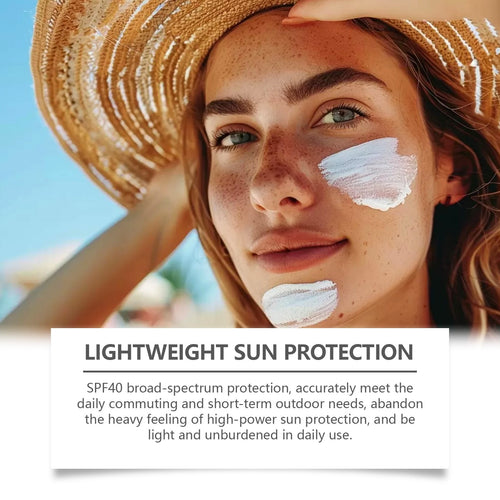 Protector solar e hidratante para la piel SPF40 50 ml de uso diario.