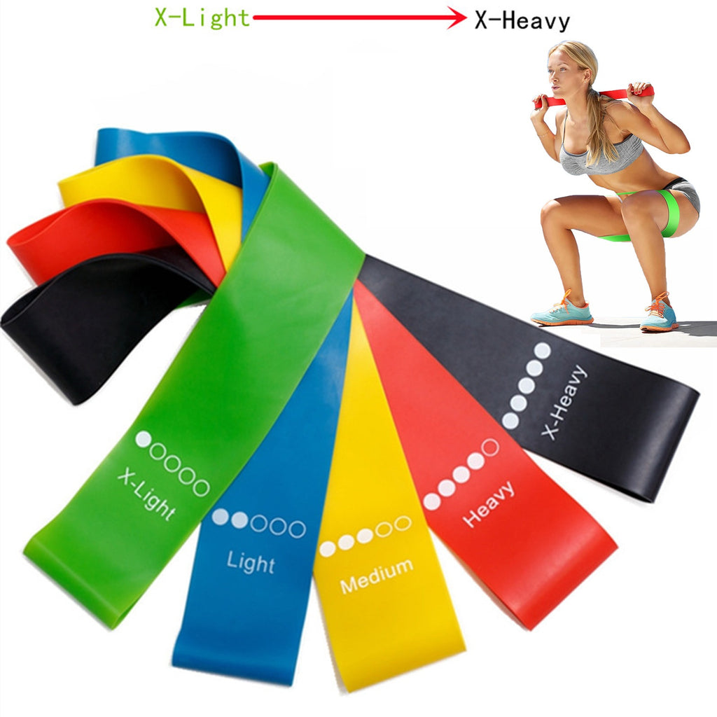 Bandas de resistencia de TPE de cinco piezas para sentadillas, levantamiento de glúteos, entrenamiento de piernas y brazos, modelado corporal y yoga. Bandas elásticas en bucle.