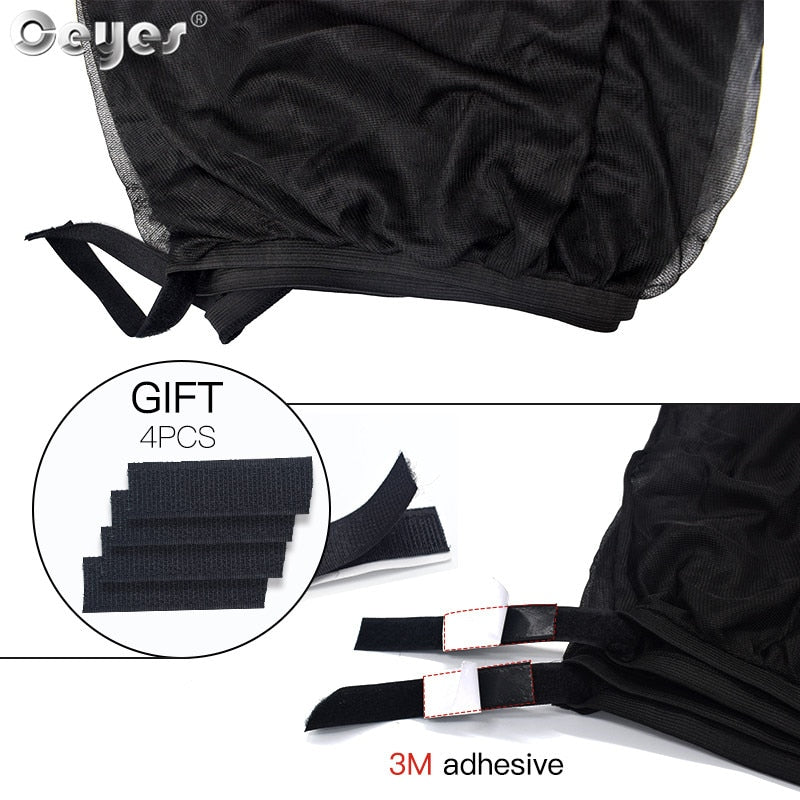 2 piezas Accesorios  para automóviles Parasol para automóviles Cortina de protección UV para ventanas laterales de malla para ventanas Películas de protección