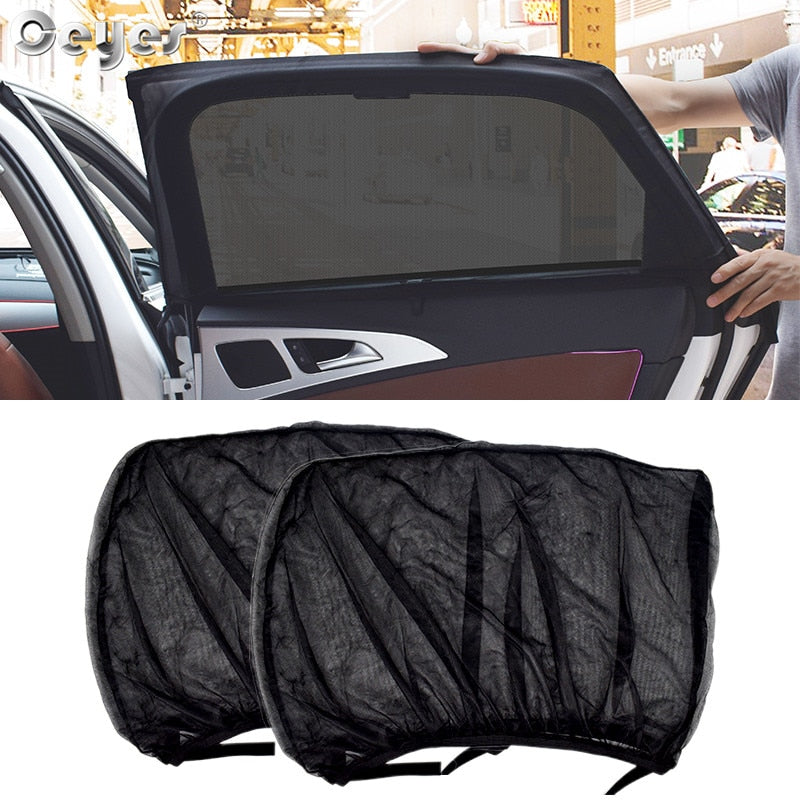 2 piezas Accesorios  para automóviles Parasol para automóviles Cortina de protección UV para ventanas laterales de malla para ventanas Películas de protección